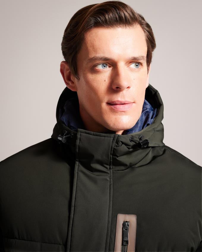 Veste Ted Baker Hooded Puffer Vert Homme | KON-57003793